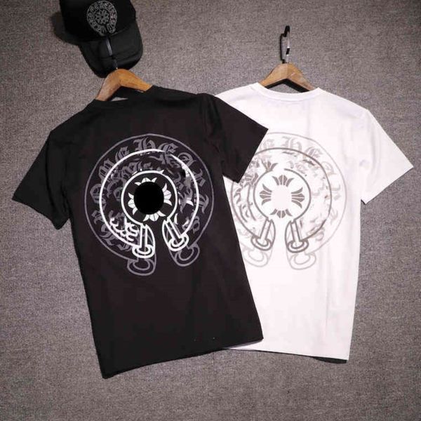 ch fashion men's t shirt designer classic summer brand neck short sleeve sanskrit letter pullover t-shirt horseshoe cross pattern tees, White;black
ch fashion men's t shirt designer classic summer brand neck short sleeve sanskrit letter pullover t-shirt horseshoe cross pattern tees, White;black