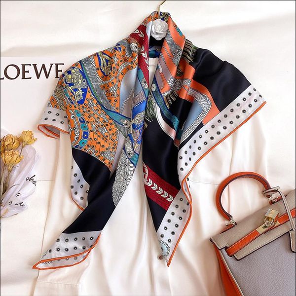women scarf foulard satin scarf female silk head scarves for ladies hand sewn edges scarf 90299q, Blue;gray
women scarf foulard satin scarf female silk head scarves for ladies hand sewn edges scarf 90299q, Blue;gray