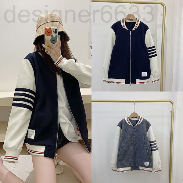 women's wool & blends designer tb tb autumn / winter four-way polka wool stitched woolen fabric lovers fashion casual baseball jacket 7, Black
women's wool & blends designer tb tb autumn / winter four-way polka wool stitched woolen fabric lovers fashion casual baseball jacket 7, Black