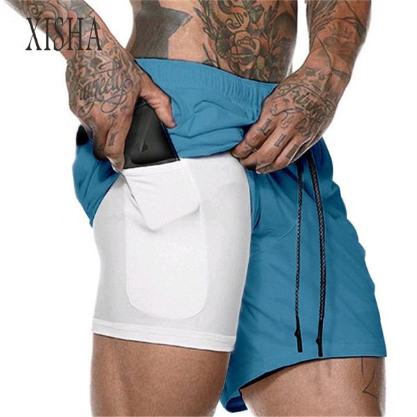 2 in 1 running shorts men double deck sport gym fitness short pants workout sportswear bodybuilding 220615, White;black
2 in 1 running shorts men double deck sport gym fitness short pants workout sportswear bodybuilding 220615, White;black