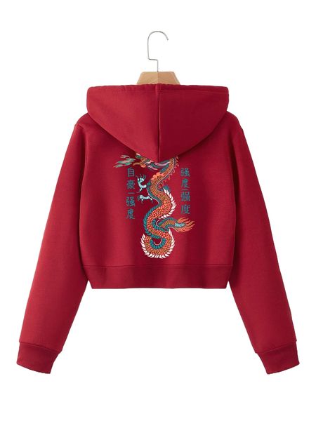 chinese character and dragon graphic zip up thermal lined drawstring crop hoodie g9ub#, Black
chinese character and dragon graphic zip up thermal lined drawstring crop hoodie g9ub#, Black