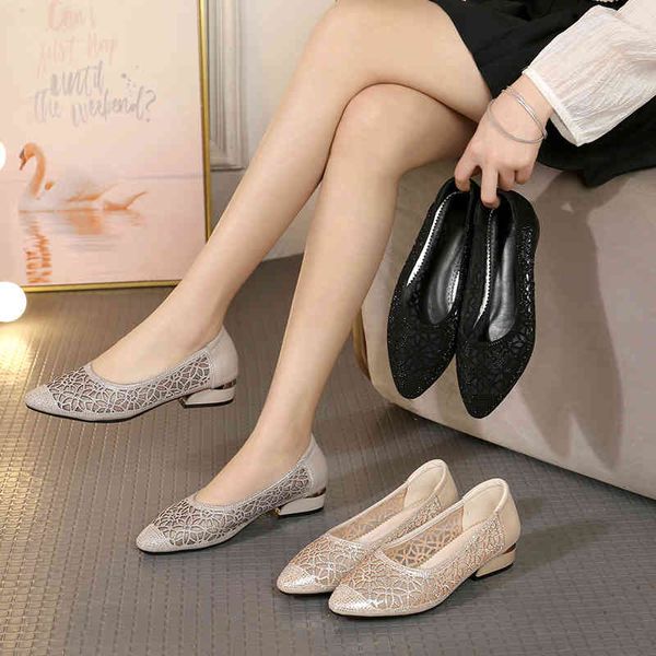 dress shoes summer coarse heel single shoes women's breathable hollow out drill middle-aged hole mesh sandals r94n, Black
dress shoes summer coarse heel single shoes women's breathable hollow out drill middle-aged hole mesh sandals r94n, Black