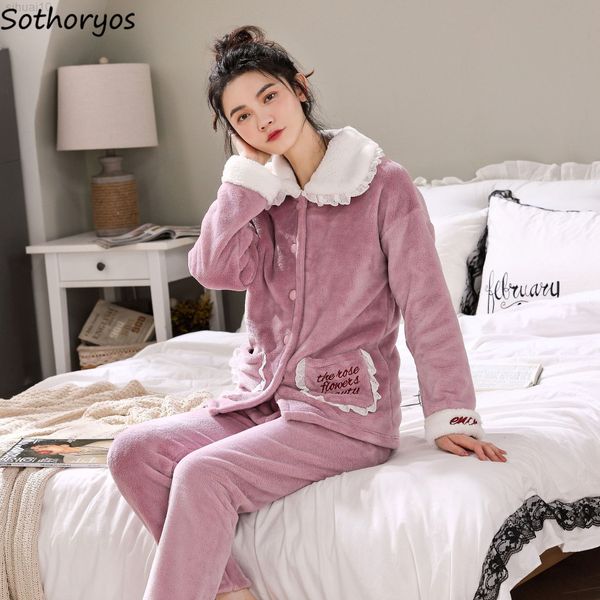 autumn winter flannel pyjama set women sweet candy colors plush long sleeves warm nightwear princess plus velvet pyjama lounge l220803, Black;red
autumn winter flannel pyjama set women sweet candy colors plush long sleeves warm nightwear princess plus velvet pyjama lounge l220803, Black;red