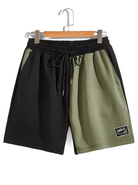 men letter embroidery colorblock shorts j7bn#, White;black
men letter embroidery colorblock shorts j7bn#, White;black