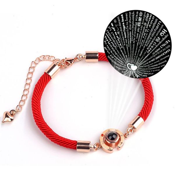 red rope bracelet for strands women men accessories romantic projection 100, Black 
red rope bracelet for strands women men accessories romantic projection 100, Black