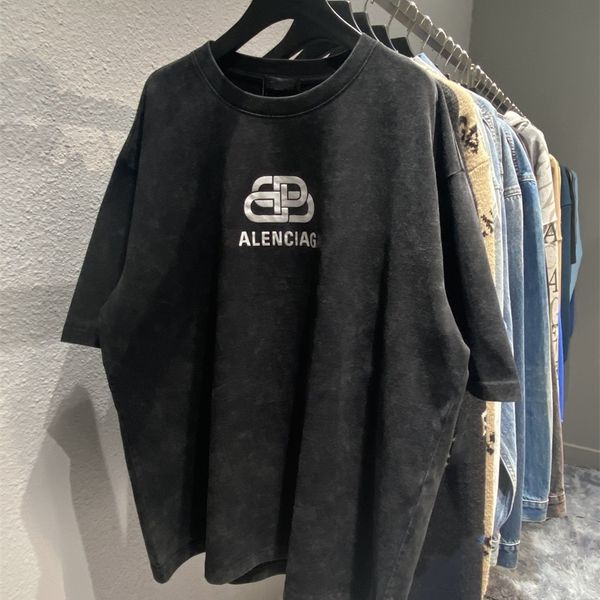 spring high version family lock neck loose washing heavy industry men's women's same t-shirt 80% off factory wholesale, White
spring high version family lock neck loose washing heavy industry men's women's same t-shirt 80% off factory wholesale, White