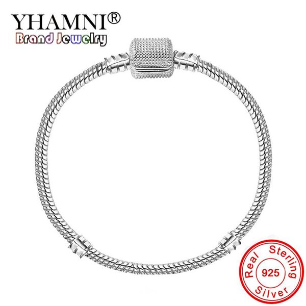 yhamni original solid 925 silver 3mm basic snake chain fit gift bracelet diy charms beads bracelets & bangles original jewelry dhb255r, White
yhamni original solid 925 silver 3mm basic snake chain fit gift bracelet diy charms beads bracelets & bangles original jewelry dhb255r, White