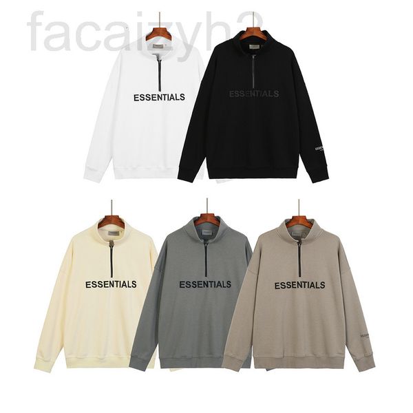 men's sweaters designer chaopai fog multi thread essentials new chest 3d letter glue pressing semi zipper stand collar couple's sw, White;black
men's sweaters designer chaopai fog multi thread essentials new chest 3d letter glue pressing semi zipper stand collar couple's sw, White;black