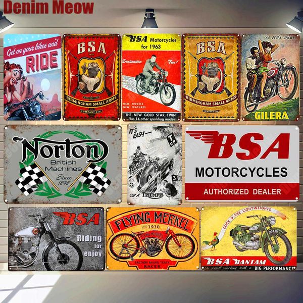 bsa plaque motorcycles vintage metal tin signs home bar pub garage decorative plates norton scout wall stickers art poste
bsa plaque motorcycles vintage metal tin signs home bar pub garage decorative plates norton scout wall stickers art poste