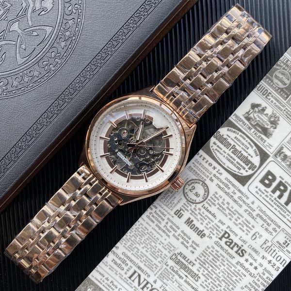 2022 new luxury mens watches three stitches diameter automatic mechanical watch european brand wristwatch steel strap hollow-out style, Slivery;brown
2022 new luxury mens watches three stitches diameter automatic mechanical watch european brand wristwatch steel strap hollow-out style, Slivery;brown