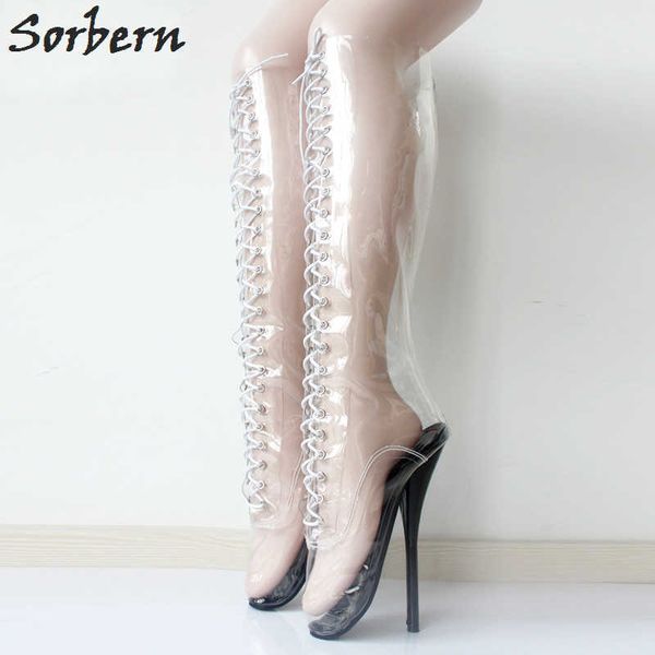 sorbern women ballet thin heel boots lace up pvc plus size gay dance playing foots 18cm heels pointed toe ladies shoes, Black
sorbern women ballet thin heel boots lace up pvc plus size gay dance playing foots 18cm heels pointed toe ladies shoes, Black