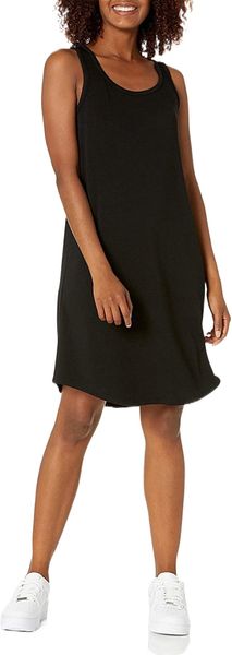 ritual women's supersoft terry racerback shirttail dress e04t#, Black;gray