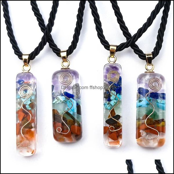 pendant necklaces reiki healing colorf chips stone seven chakra orgone energy pendum amet orgonite crystal necklace drop d ffshop2001 dhmuq, Silver 
pendant necklaces reiki healing colorf chips stone seven chakra orgone energy pendum amet orgonite crystal necklace drop d ffshop2001 dhmuq, Silver