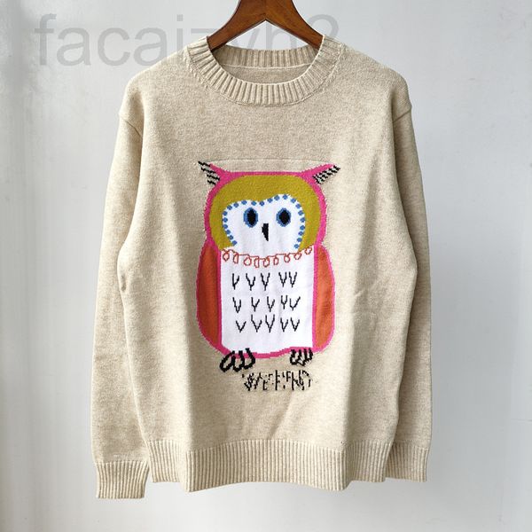 women's knits & tees designer 22 autumn new owl jacquard contrast color round neck long sleeve slim fit versatile knitted women 7hb4, White
women's knits & tees designer 22 autumn new owl jacquard contrast color round neck long sleeve slim fit versatile knitted women 7hb4, White