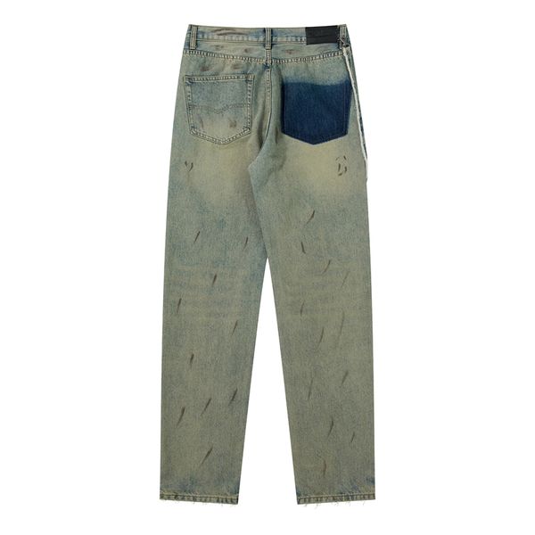 frayed distressed pockets washed men's jeans hip hop ripped casual track pants autumn streetwear denim trousers, Black;brown
frayed distressed pockets washed men's jeans hip hop ripped casual track pants autumn streetwear denim trousers, Black;brown
