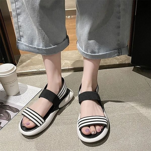 plus large size 43 knitted stripe sandals women mesh platform wedges sports shoes harajuku goth summer rome pink black flats 220616
plus large size 43 knitted stripe sandals women mesh platform wedges sports shoes harajuku goth summer rome pink black flats 220616