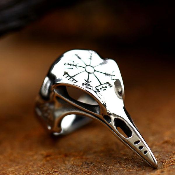 cluster rings the retro punk viking skull bird crow beak ring is a gothic party accessory for men's siga rock locomotive, Golden;silver
cluster rings the retro punk viking skull bird crow beak ring is a gothic party accessory for men's siga rock locomotive, Golden;silver