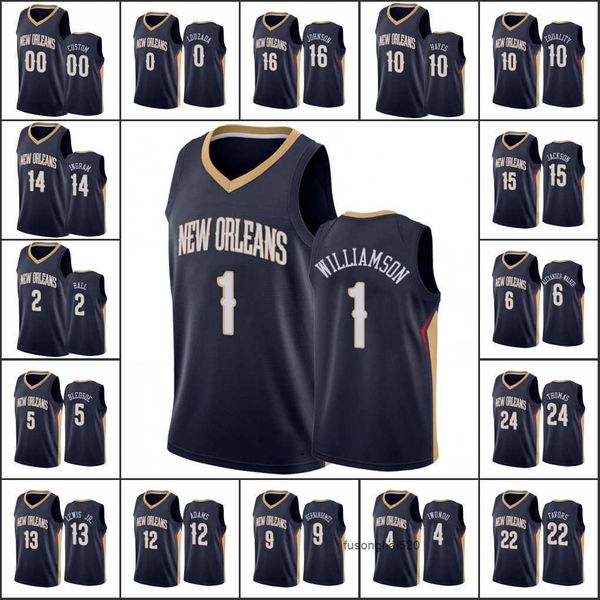 men new orleans pelicans''zion williamson brandon ingram lonzo ball eric bledsoe nickeil alexander-walker custom navy icon jersey, Black
men new orleans pelicans''zion williamson brandon ingram lonzo ball eric bledsoe nickeil alexander-walker custom navy icon jersey, Black
