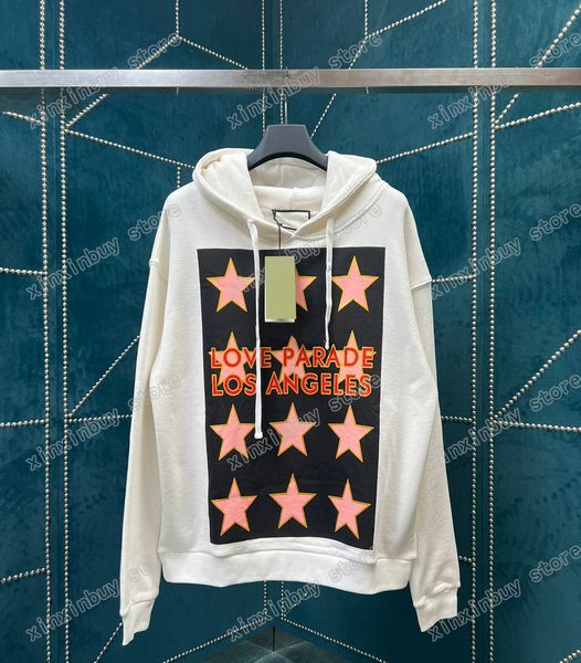 22ss men women designer sweatshirts hoodies love parade print casual fashion men black white s
22ss men women designer sweatshirts hoodies love parade print casual fashion men black white s