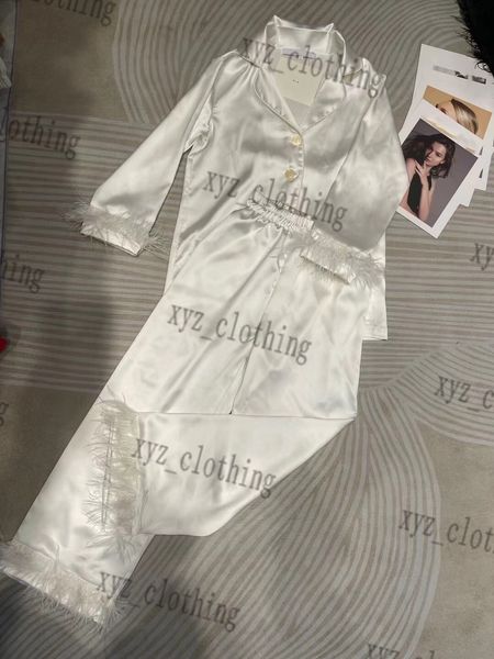 womens silk satin pajamas pants sets designer womens shirts +trousers with peacock feather high-end girls sleepwear long -sleeve summer jack, White
womens silk satin pajamas pants sets designer womens shirts +trousers with peacock feather high-end girls sleepwear long -sleeve summer jack, White