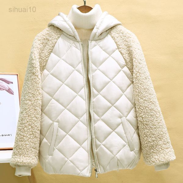 women lightweight cotton coat winter loose imitation lamb wool cotton coat small padded jacket 2022 spring autumn winter l220725, Black
women lightweight cotton coat winter loose imitation lamb wool cotton coat small padded jacket 2022 spring autumn winter l220725, Black
