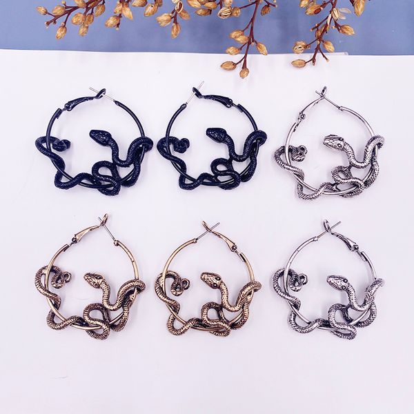 halloween antique crazy twisted snake earrings for women mujer gold black alloy twining animal hoop statement jewelry 220716, Golden;silver
halloween antique crazy twisted snake earrings for women mujer gold black alloy twining animal hoop statement jewelry 220716, Golden;silver