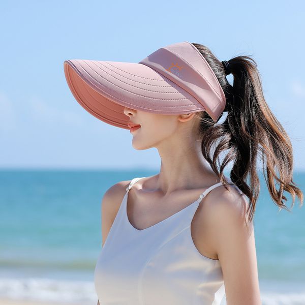 summer big edge sun hat women's uv protection sun hat outdoor beach hat sunscreen empty baseball cap cx220325, Blue;gray
summer big edge sun hat women's uv protection sun hat outdoor beach hat sunscreen empty baseball cap cx220325, Blue;gray