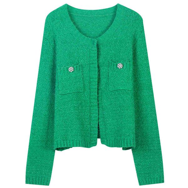 women's sweaters autumn and winter solid color green small fragrance nail bead button loose french knitted cardigan women's sweate, White;black
women's sweaters autumn and winter solid color green small fragrance nail bead button loose french knitted cardigan women's sweate, White;black