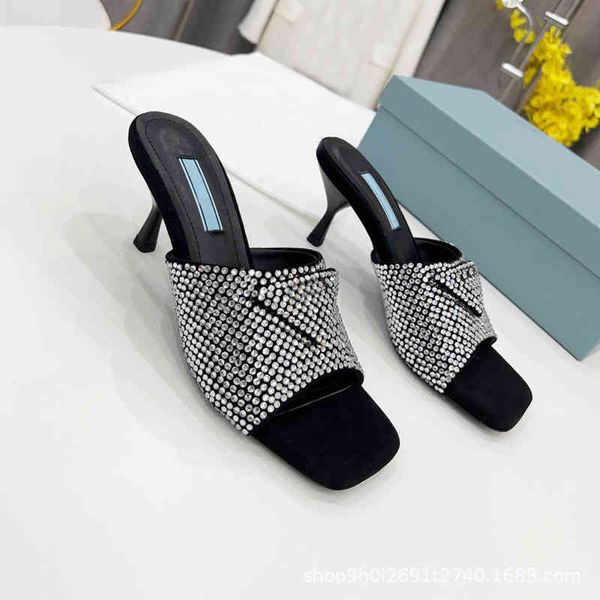 sandals spring and summer women's shoes triangular buckle square head high-heeled sandals full water diamond thin heel open toe 9esy, Black
sandals spring and summer women's shoes triangular buckle square head high-heeled sandals full water diamond thin heel open toe 9esy, Black