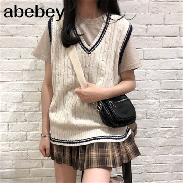 summer fashion waistcoat women sleeveless loose tank hit color vneck wild sweater vest za3978 y201128, Black;white
summer fashion waistcoat women sleeveless loose tank hit color vneck wild sweater vest za3978 y201128, Black;white