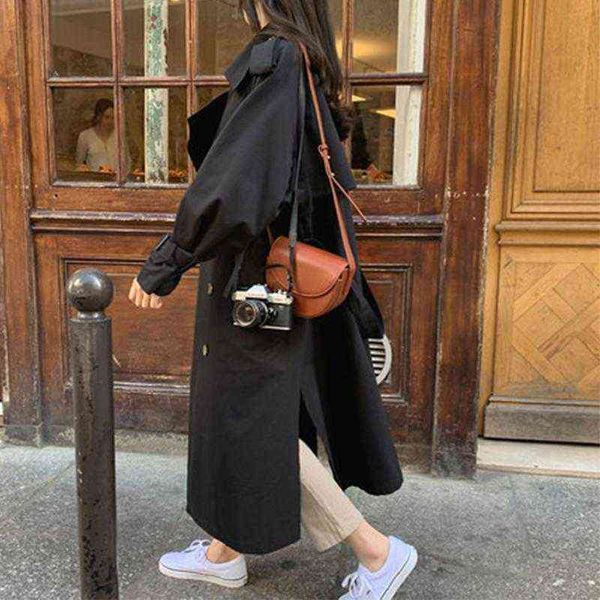 women's trench coats windbreaker female 2021 large size loose khaki style long autumn coat t220815, Tan;black
women's trench coats windbreaker female 2021 large size loose khaki style long autumn coat t220815, Tan;black