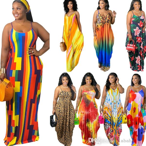 plus size casual dress for womens strap sleeveless maxi dresses nice color printing ladies loose long sundress, Black
plus size casual dress for womens strap sleeveless maxi dresses nice color printing ladies loose long sundress, Black