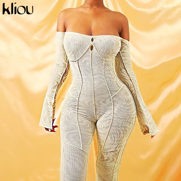 print mesh jumpsuit women aesthetic bright line decoration sheath slim overall long raglan sleeve slash neck clubwear, Black;white
print mesh jumpsuit women aesthetic bright line decoration sheath slim overall long raglan sleeve slash neck clubwear, Black;white