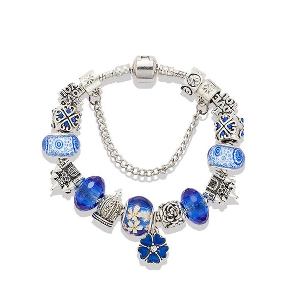 new royal blue crystal pendant bracelet silver plated original box set suitable for pandora diy castle beaded bracelet holiday gif225a, Golden;silver
new royal blue crystal pendant bracelet silver plated original box set suitable for pandora diy castle beaded bracelet holiday gif225a, Golden;silver