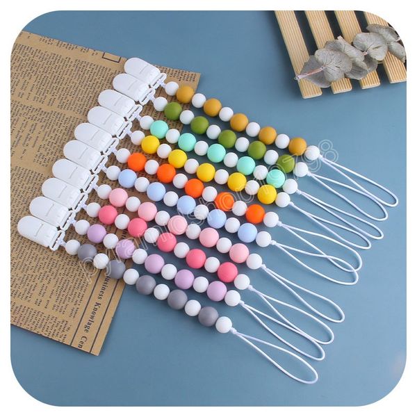 fake nipple pacifier holders baby plastic cilp candy color silicone beads pacifiers anti-drop chain newborn feeding toy
fake nipple pacifier holders baby plastic cilp candy color silicone beads pacifiers anti-drop chain newborn feeding toy