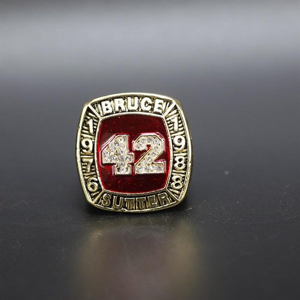 hall of fame baseball 1976 1988 #42 bruce sutter team champions championship ring with wooden display box souvenir men fan gift 202580, Golden;silver
hall of fame baseball 1976 1988 #42 bruce sutter team champions championship ring with wooden display box souvenir men fan gift 202580, Golden;silver
