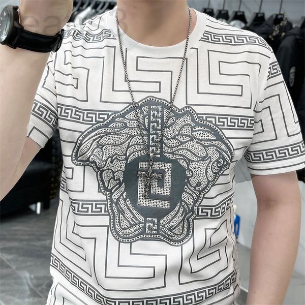 men's t-shirts designer european men's short sleeved t-shirt 2022 summer new fashion brand mercerized cotton printed round neck ha, White;black
men's t-shirts designer european men's short sleeved t-shirt 2022 summer new fashion brand mercerized cotton printed round neck ha, White;black