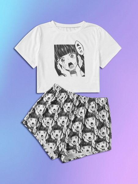 romwe anime figure graphic pj set i6rt#, Black;red
romwe anime figure graphic pj set i6rt#, Black;red