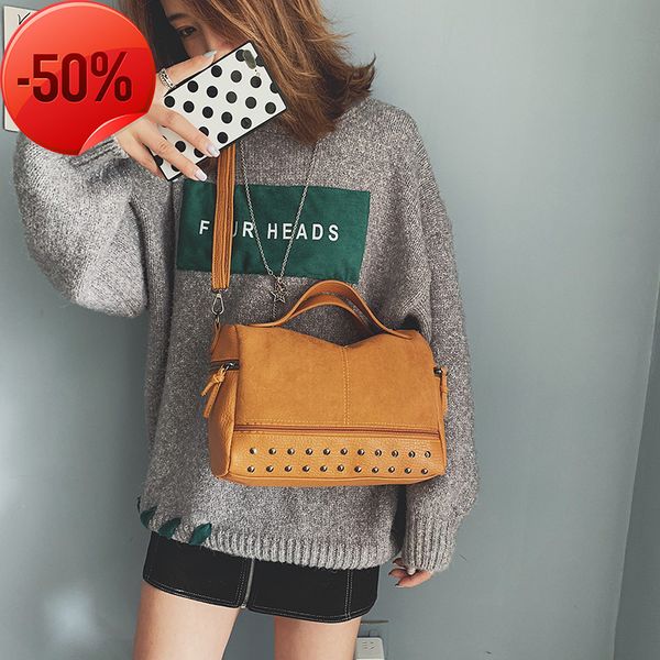 the factory directly 2019 new rivet frosted handbag shoulder bag fashionable women's bag
the factory directly 2019 new rivet frosted handbag shoulder bag fashionable women's bag
