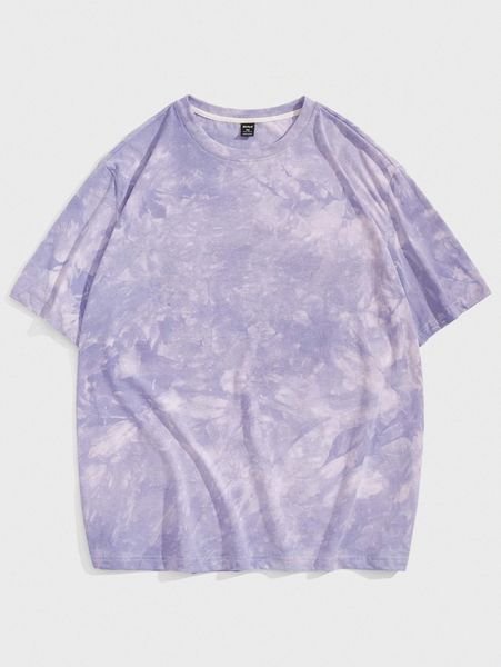 romwe guys tie dye tee o3r3#, White;black