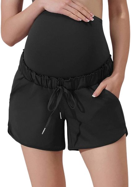 maternity active shorts with pockets and drawstring waist for women 01pg#, White;black
maternity active shorts with pockets and drawstring waist for women 01pg#, White;black
