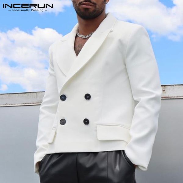 incerun fashion men suit jackets long sleeves fashion coat american style male loose-fitting trendy long-sleeved suit s-5xl 220409, White;black
incerun fashion men suit jackets long sleeves fashion coat american style male loose-fitting trendy long-sleeved suit s-5xl 220409, White;black