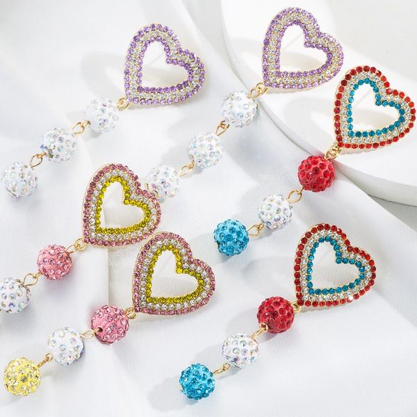 trendy colorful crystal heart shape dangle earrings for woman sparkly rhinestone long drop earrings girl jewelry, Silver
trendy colorful crystal heart shape dangle earrings for woman sparkly rhinestone long drop earrings girl jewelry, Silver