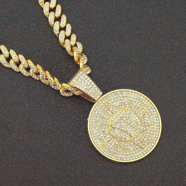 diamond round no.7 digital pendant necklace men's diamond hip hop domineering fashion cuba chain necklace, Silver
diamond round no.7 digital pendant necklace men's diamond hip hop domineering fashion cuba chain necklace, Silver
