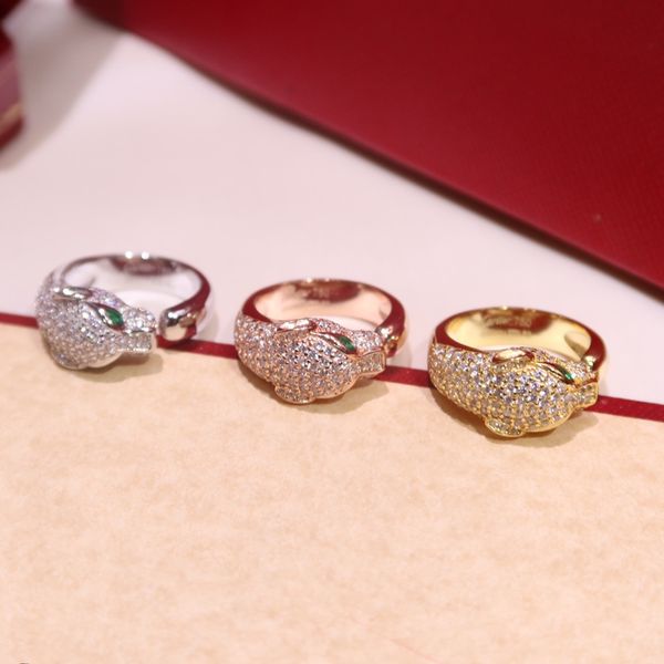 luxury big green diamond leopard wedding ring designer women rings wedding lovers gift engagement jewelry with box, Slivery;golden
luxury big green diamond leopard wedding ring designer women rings wedding lovers gift engagement jewelry with box, Slivery;golden