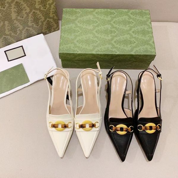 fashion designer women sandals classic bamboo joint buckle level pure color leather pointed toes high heels shoes business party ladies leis, Black
fashion designer women sandals classic bamboo joint buckle level pure color leather pointed toes high heels shoes business party ladies leis, Black