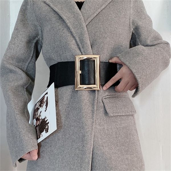 fashion wide women belts elastic pu leather cummerbund big pin buckle gold metal waist belt waistband dress coat lady gifts 220321, Black;brown
fashion wide women belts elastic pu leather cummerbund big pin buckle gold metal waist belt waistband dress coat lady gifts 220321, Black;brown
