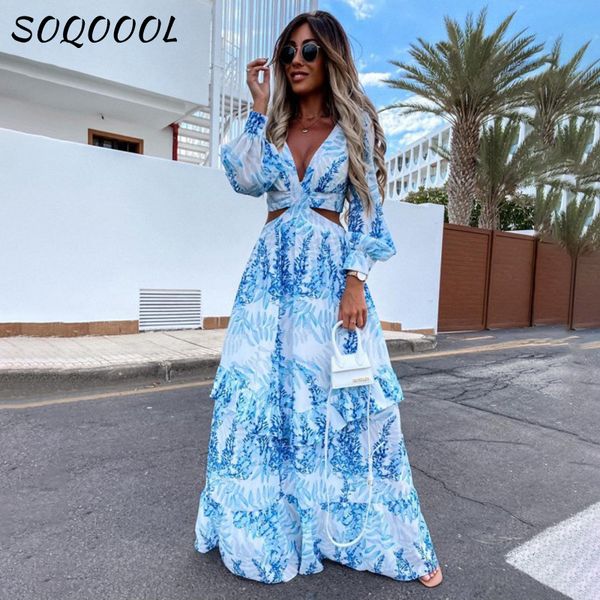 floral maxi dress women summer vneck backless hollow out lantern sleeve holiday beach long dresses elgeant vestidos 220607, Black;gray
floral maxi dress women summer vneck backless hollow out lantern sleeve holiday beach long dresses elgeant vestidos 220607, Black;gray