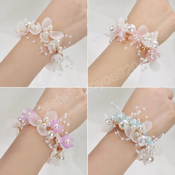 pearl crystal wrist corsage bridesmaid children's hand flower marriage beautiful bride wedding bracelets girls jewelry wrist, Golden;silver
pearl crystal wrist corsage bridesmaid children's hand flower marriage beautiful bride wedding bracelets girls jewelry wrist, Golden;silver