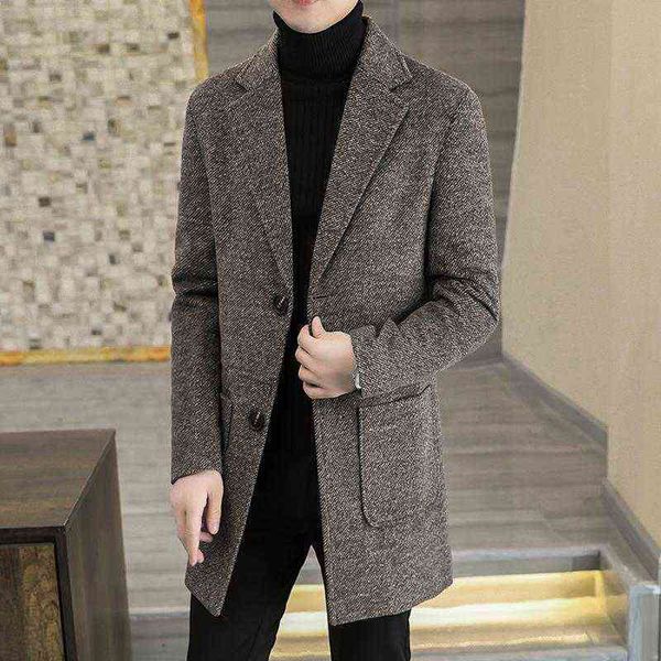 men's wool & blends 2021 autumn winter cashmere thicker warm jackets solid color casual long woolen coat steetwear windbreaker t220808, Black
men's wool & blends 2021 autumn winter cashmere thicker warm jackets solid color casual long woolen coat steetwear windbreaker t220808, Black